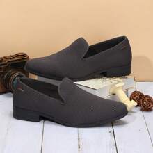 Mens Loafers Dress Shoes Slip On Driving Shoes Tuxedo Suit Shoes - 深灰色 - 查看 4