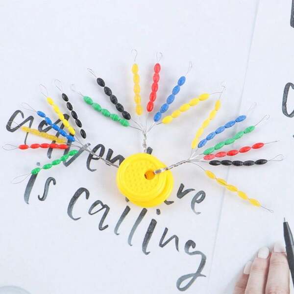 5set/150Pcs Rubber Float Stops Space Beans Oval Stopper Connector Line Buoys Fishing Bobber Float For Fishing Accessories