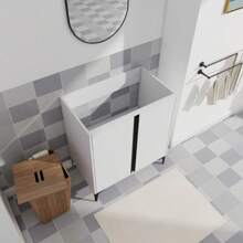 Soft Close Doors Bathroom Vanity,30 Inch  For Small Bathroom (Only Vanity ,NO Sink) - 白色 - 查看 3