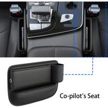 1/2 piezas Organizador de espacio entre asientos de coche con portavasos y orificio para cargar el teléfono, Bolsa de cuero para el espacio entre asientos, Relleno de espacio entre asientos de coche de cuero para gafas, teléfono, llaves y tarjetas - Multicolor - Ver 15