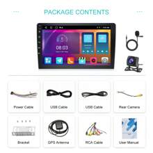 10.1 Inch Android 13 Car Stereo Double Din Wireless Apple Carplay, Android Auto, GPS Radio Navigation For Car, WiFi, Bluetooth, FM Radio, Mirror Link, 2+32GB + Microphone + Camera - Black - View 8