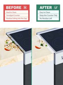 1pc Silicone Stove Gap Cover, Kitchen Stovetop Counter Gap Filler, Heat Resistant Oven Gap Filler Seals, Between Counters, Stovetops, Washing Machines, Oven, Washer, Dryer