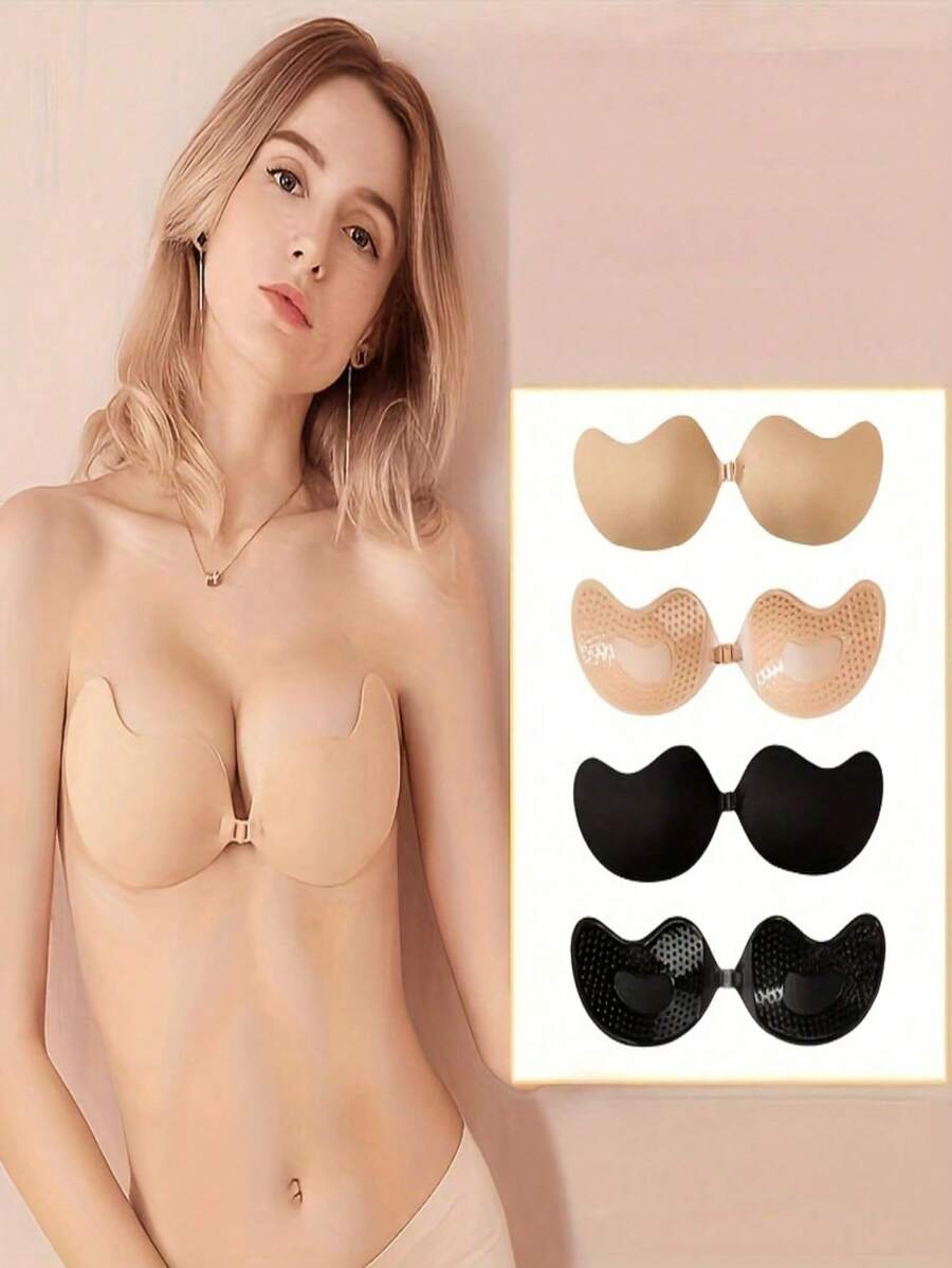 1 Cặp Áo Ngực Nâng Vô Hình Không Dây - Thiết kế liền mạch và có độ bám dính, đồ lót mềm mại và nâng đỡ giúp bạn thoải mái và tự tin hàng ngày - Nhiều màu - Xem 1