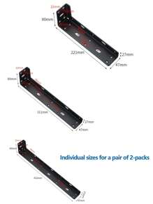 Floating Bracket Hanger Invisible Hanging Clamp For Heavy Duty Cabinet, Bathroom, Narrow Shelf Support - A Pack Of 2 - View 4