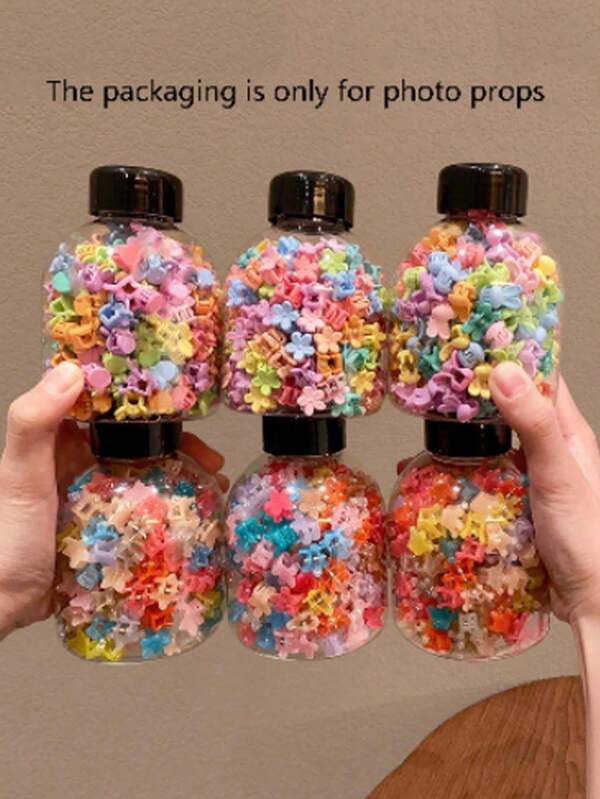 50pcs/Pack Mini Hair Claw Clip Decorated With Stars, Flowers, Rabbits And Crowns Cute Bow Y2k Hair Clips Hair Jaw Clip Hair Clamps Hair Clutch Hair Catcher Clip