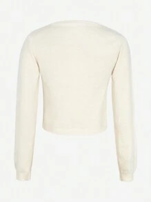 Fall Winter Fashion New Arrival Women French Style Pullover Sweater, Hollow Out, Back To School, American Long Shirt, Fashion , Teacher Uniform, Slim Fit, 70s Sweater, Solid Knit, Autumn Blouse Vintage, Warm, V-Neck, Commute, Minimalist, Teacher Sweater, V-Neck, Office Wear, Retro, Simplistic, French, Sexy Women Long Sleeve Knit Top, Suitable For Street Outerwear