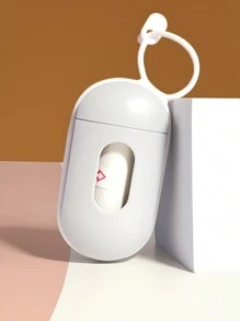 1 pezzo (include 1 rotolo di sacchetti per rifiuti) Porta sacchetti per escrementi di animali domestici portatile, dispenser di sacchetti per rifiuti di cani da esterno