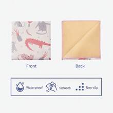 Baby Splat Mat For Under High Chair, 43.3 X 43.3 Inch Boho Splash, Waterproof And Washable Spill Mat, Anti-Slip Floor Protector - Multicolor - View 2