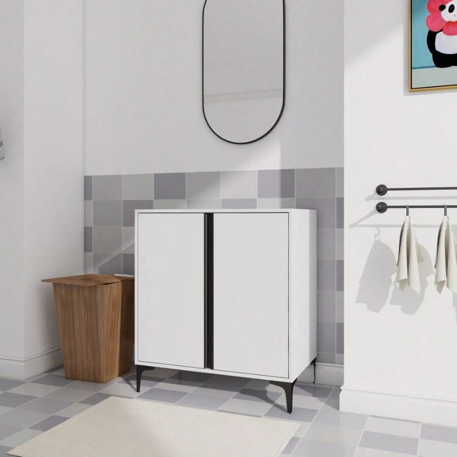 Soft Close Doors Bathroom Vanity,30 Inch  For Small Bathroom (Only Vanity ,NO Sink) - 白色 - 查看 1