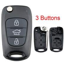 1 Đen 3 Nút, Chip Không Cần Chìa Khóa Cho 1 Đen 3 Nút, Chip Không Cần Chìa Khóa Cho Hộp Đựng Chìa Khóa Ô Tô, Phù Hợp Với Xiandai, Kia Và SsangYong, Cần So Sánh Với Kích Thước Chìa Khóa Ô Tô Ban Đầu - đen - Xem 3