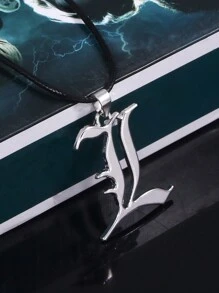 1 时尚简约日本动漫死亡日记男士吊坠项链适合日常休闲/派对佩戴