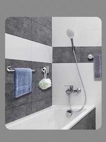 不锈钢浴室配件套装,包括毛巾杆、卫生纸架、壁挂挂钩、衣橱挂钩、衣帽钩,适用于浴室五金套装、浴室用品、浴室套装 - 彩色 - 查看 11