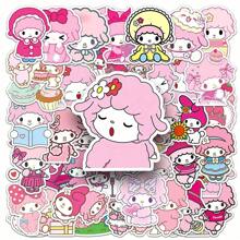 50pcs  PVC Stickers Waterproof Decorative Stickers Fun Valentine's Day Gifts Badtz-Maru Pompompurin Mimmy Hangyodon Sam Rilakkuma Tuxedo Double Star Melody  Big Eared Dog Big-Eyed Frog