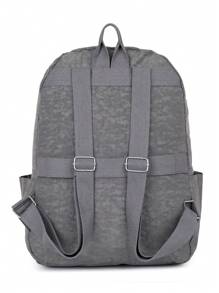 T60 Capacity School Backpack For Women Students Waterproof Nylon - Light Grey - View 3