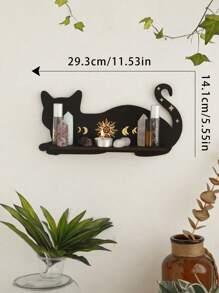 1 kệ trưng bày pha lê hình mèo đen, móc treo, kệ hình mặt trăng nổi, đựng pha lê, kệ gỗ treo tường dễ thương, giá đỡ pha lê để trưng bày đá, trang trí tường theo phong cách Gothic cho gia đình (Vui lòng không sửa đổi tiêu đề của mặt hàng đang bán, xin cảm ơn), trang trí nhà cửa, trang trí phòng, quà tặng trang trí tường, sinh nhật, tốt nghiệp, trang trí Halloween, trang trí mùa thu, trang trí nhà bếp - Nhiều màu - Xem 8