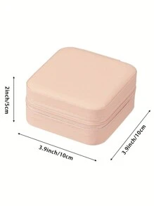 Caja de joyas pequeña, estuche portátil de viaje para anillos, colgantes, aretes, collares, organizador y soporte de pulseras, cajas de regalo para niñas y mujeres - Multicolor - Ver 8