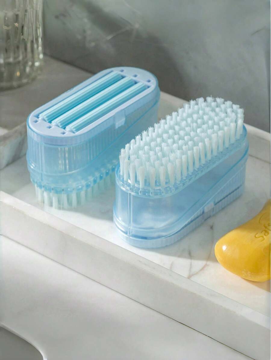 多功能肥皂盒浴室滚筒刷式肥皂盒架洗衣皂液沥水盒防滑泡沫起泡器洗衣用 - 藍色 - 查看 1