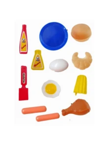Toy Snacks Fruits Vegetables Pan With Utensil Realistic Mini Kitchen Pretend Play 18 Pieces Kitchen Chef - 單色 - 查看 6