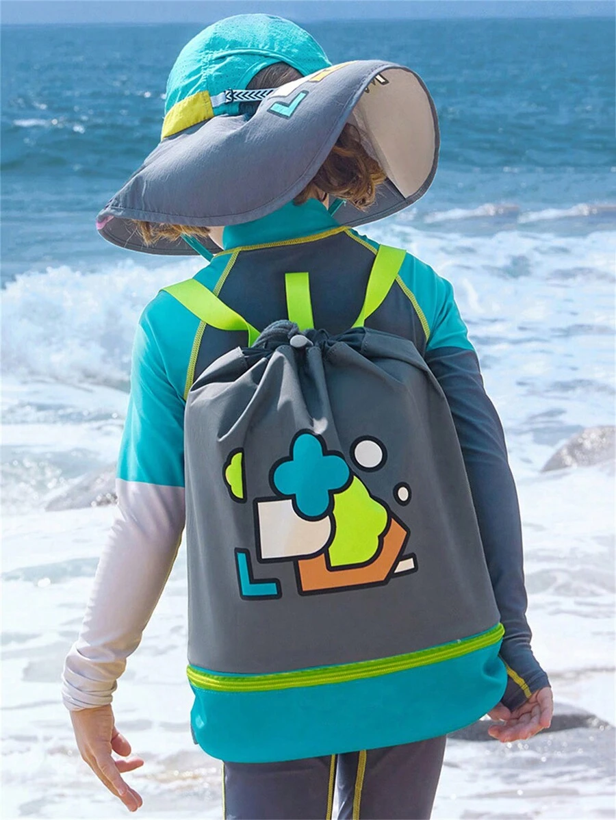 Túi bơi chống nước cho trẻ em có ngăn khô ướt, Ba lô trẻ em có sức chứa lớn cho bé trai và bé gái, Túi đi biển di động - Nhiều màu - Xem 1
