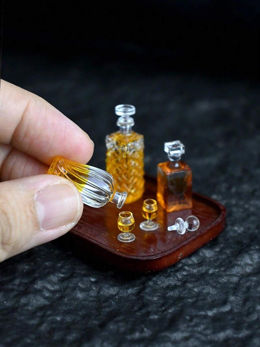 1pc 112 Dollhouse Miniature Wine Bottle Replica Model, Toy Food