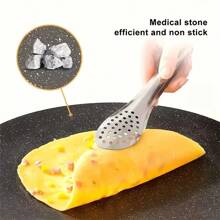 1pc Non-Stick Barbecue Plate, Can Be Used For Both Home And Camping,Camping Essentials