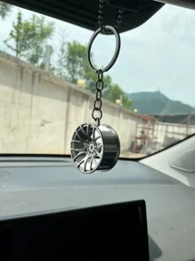 1pc Black Car Rearview Mirror Hanging Decoration Accessories - Black - View 5