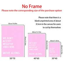 粉色办公室装饰女性励志家庭办公室墙壁艺术 3 件套墙壁印刷品信心海报励志语录诙谐办公室墙壁装饰帆布海报适用于客厅、卧室 - 彩色 - 查看 2