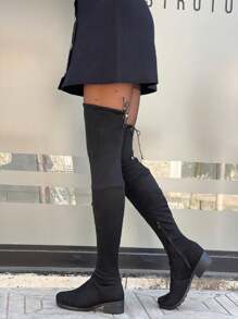 Over Knee Boots To The Knee Long Boots Women's High Boots - Black - View 1