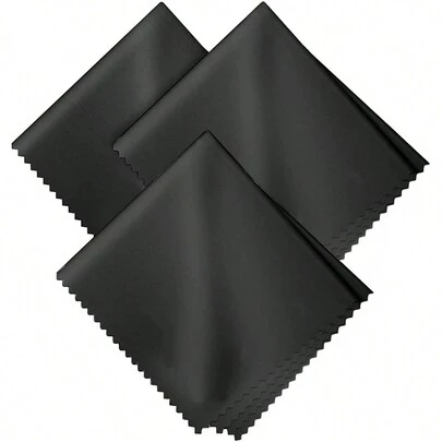 1 件超细纤维超细纤维布，黑色，适用于智能手机、眼镜、镜头和屏幕清洁