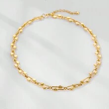 ZG YING ZHOU ZGYZ 1 chiếc dây chuyền hình trái tim bằng thép không gỉ mạ vàng kiểu hiphop, có móc cài hình kẹp giấy, thích hợp cho cặp đôi, đám cưới, tiệc tùng, làm thủ công, dây chuyền dài để móc vào áo len. - Nhiều màu - Xem 6