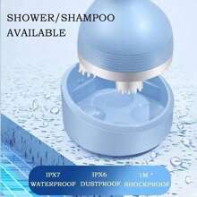 Wireless Waterproof Electric Scalp Massager Promotes, Deep Cleansing Of The Head, Scalp Massage Relieves Pressure - Blue - View 4