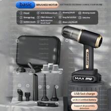 1 Máy Tính 4 Trong 1 Có Thể Sạc Lại Cầm Tay Mạnh Mẽ Hút Mạnh Cho Ô Tô Tại Nhà Lông Thú Cưng Vệ Sinh Máy Tính - màu đen - Xem 1