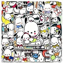 50pcs  PVC Stickers Waterproof Decorative Stickers Fun Valentine's Day Gifts Badtz-Maru Pompompurin Mimmy Hangyodon Sam Rilakkuma Tuxedo Double Star Melody  Big Eared Dog Big-Eyed Frog