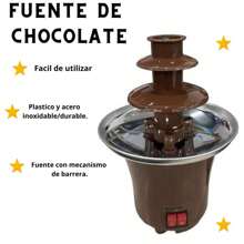 Mini Fuente De Chocolate De Dos Niveles Para Uso Domestico Color Chocolate - Gris - Ver 2