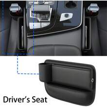 1/2 piezas Organizador de espacio entre asientos de coche con portavasos y orificio para cargar el teléfono, Bolsa de cuero para el espacio entre asientos, Relleno de espacio entre asientos de coche de cuero para gafas, teléfono, llaves y tarjetas - Multicolor - Ver 13