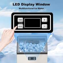 SMAD Commercial Ice Maker 100 LBS/24H Under Counter Ice Maker Machine 45PCS/11-20Mins Self Clean 33LBS Ice Storage Freestanding Stainless Steel Ice Maker Ideal For Bar Coffee Shop Or Restaurant - 1 - View 4