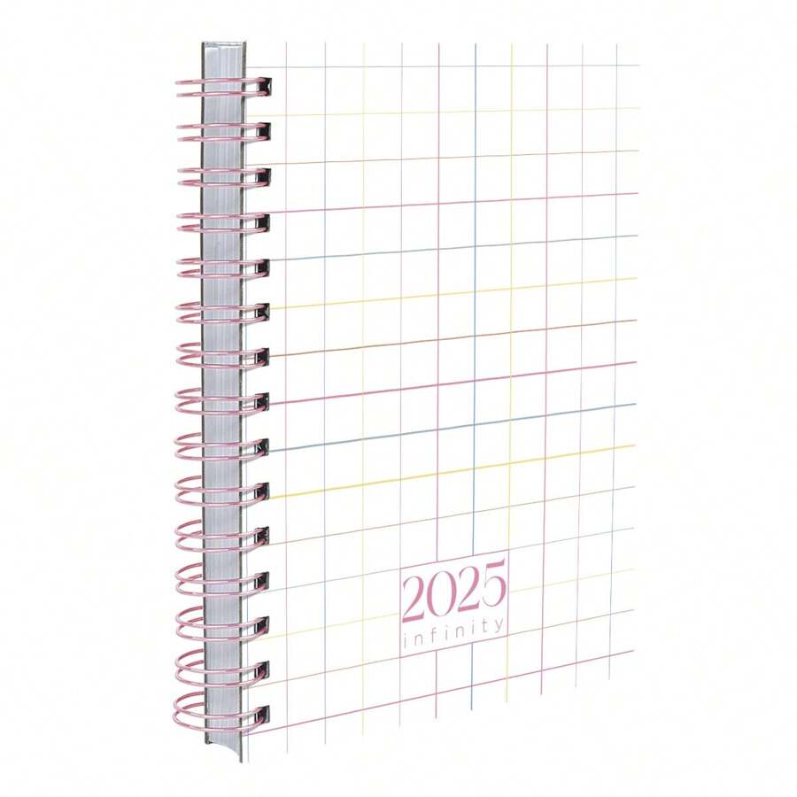 Agenda 2025 Hard Cover Infinity Pink Lines - hồng - Xem 1