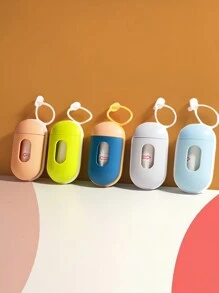 1 pezzo (include 1 rotolo di sacchetti per rifiuti) Porta sacchetti per escrementi di animali domestici portatile, dispenser di sacchetti per rifiuti di cani da esterno