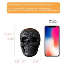 1pc Halloween Skull Resin Decoration, Horror Design Hanging Decorations For Personalized Home Decor, Halloween Party Halloween Themed Decorations & Scene Shooting Decoration Props Best Gifts Birthday Graduation Halloween Decor Fall Decor Room Decor