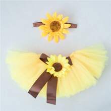 Conjunto de Saia + Faixa de Cabeça para Bebês Recém-Nascidas Meninas, Conjunto de Saia Tutu e Faixa de Cabeça, Faixa de Cabelo com Flor, Fantasia de Bebê e Criança Pequena, Acessório de Fotografia Princesa, Presente de Chá de Bebê, Decorações Familiares, Presentes de Chá de Bebê e Páscoa para Meninas/Meninos