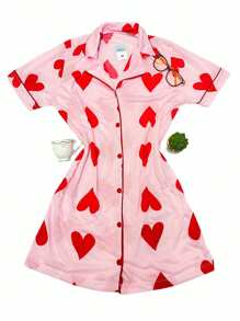 Women Nightgowns & Sleepshirts - Rosa Pálido - Ver 5