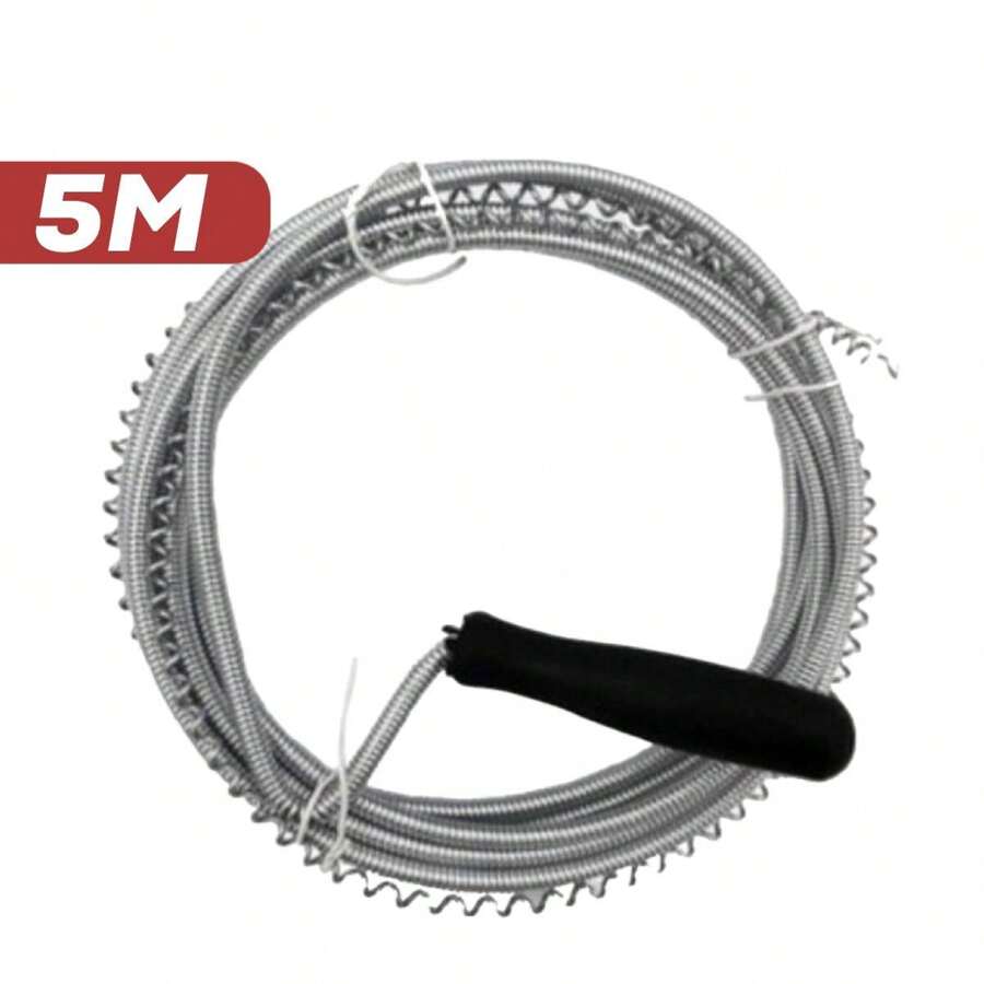 Manual Sink Unblocker Pipe 5 Meters Flexible Spring Pipe Drain Tank Gutter Typhoon - 黑色 - 查看 1