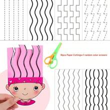 1pc/4pcs/19pcs/27pcs/133pcs Funny Little Hairstylist Paper Cutting Set, Handmade Game Props, Color Matching Training Tools, Creativity & Imagination Booster, Hobby Cultivation, DIY Fine Motor Skills Practice Origami Toy, Homemade Art Supplies Kit, Student Handcraft Small Gift/Birthday Gift/Learning Gift/Holiday Gift, Cultivate And Improve Hands-On Ability, Learning Ability