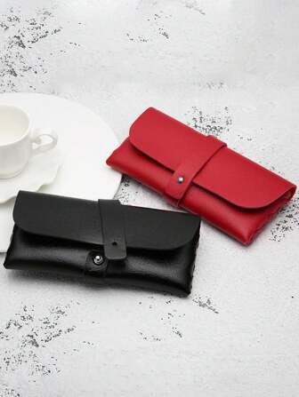 1pc Glasses Case Women Leather Soft Glasses Bag Fashion Portable Sunglasses Box Bag Accessories Eyeglasses Case Sunglasses Box, Gender Reveal Party, Perfect For Birthdays, Weddings, Parties, The Perfect Gift For Colleagues, Friends, And Family, Back To School