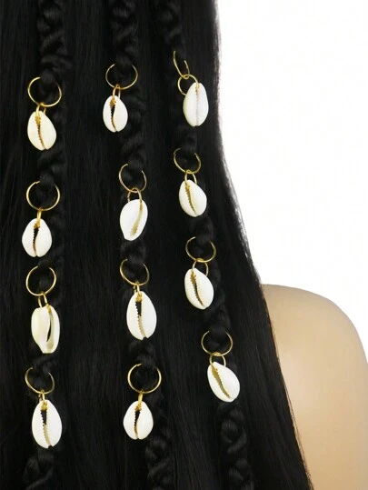 CECILLIA Boho Snäckskal Hårring Flätringar Set Dreadlock Dreadlocks Hårögla Klämmor Guld Hårflätringar Flätad Hårspänne Ringar Dekoration Hårsmycken Dreadlock Håraccessoarer För Kvinnor Och Flickor (Guldsnäcka), Guld Huvudbonad, Skolgrejer