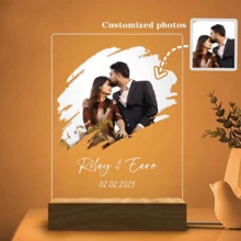 A Personalized Song Couple Collage Photo LED Night Light, Personalized Acrylic Night Light With Photos And Text, Customized Photo Lamp, Personalized Photo Collage LED Light, Couple Picture Frame, Personalized Photo Collage Gift, Bedroom Night Light, Birthday Gift, Couple Gift, Unique Wedding Gift, Anniversary Gift, Gift For Wife/Her/Girlfriend/Friends, Gift For Him/Boyfriend/Husband - Upload A Picture For A Personalized Birthday Present, Souvenir, Or Special Occasion Celebration.