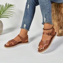 Giày sandal nữ đế dày đế dày thời trang, nhẹ - Màu nâu  Mocha - Xem 5