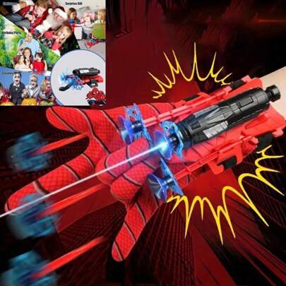 Lança Teia Brinquedos de aranha lançador dardos infantil Luva Lança Teia Luva Lança disco luva lanca ventosa Presente brinquedos
