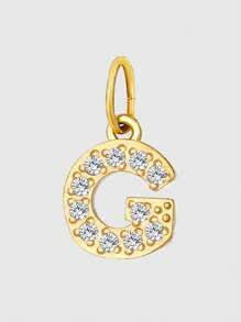 Diamday 1 件钻石字母吊坠 女士 DIY 项链手链珠宝制作周年纪念礼物 - 金色 - 查看 16