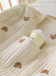 2024 New Korean INS Embroidered Mommy Bag, Large Capacity Diaper Bag Tote With Shoulder Strap For Mommy & Travel